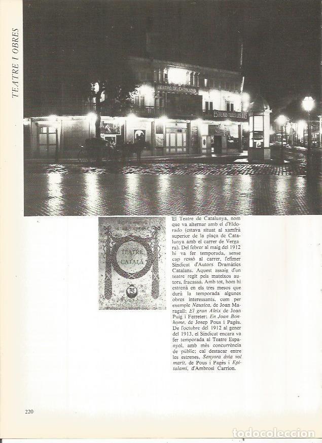 Cartoline: LAMINA 20763: Teatro de Catalunya o El Dorado, Barcelona. 1912 - Edmon Valles