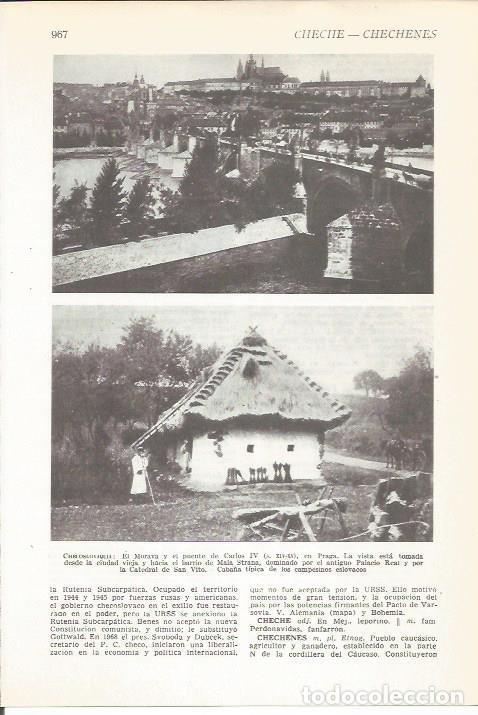 Postales: LAMINA 22381: Puente de Carlos IV en Praga y casa de campo eslovaca - VVAA