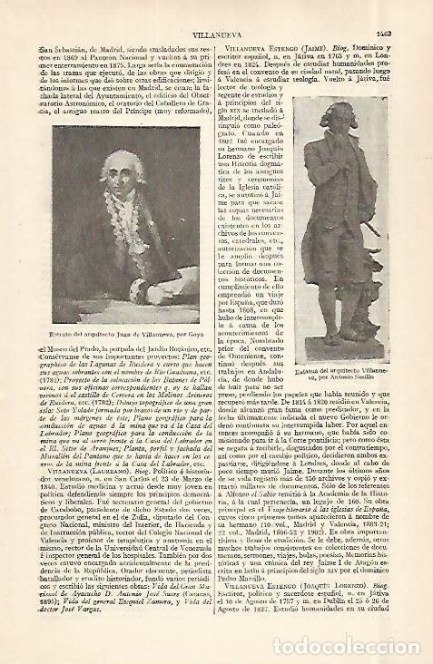 Postales: LAMINA ESPASA 29100: Retrato de Juan de Villanueva por Goya - Varios