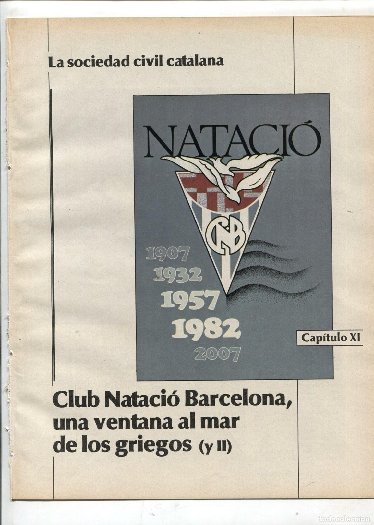 Postais: La Vanguardia: La sociedad civil catalana fasciculo 11: Club Natacio Barcelona, una ventana al mar d