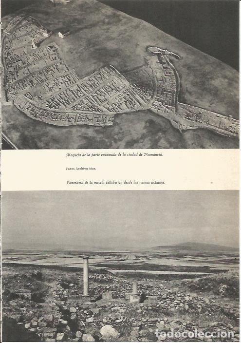 Cartes Postales: LAMINA 24691: Maqueta y vista de Numancia - Martin de Piquer
