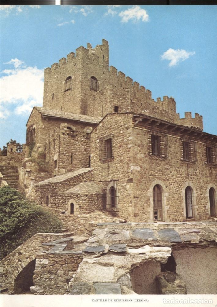 Postales: Lamina Castillos de Espa&ntilde;a: Castillo de Requesens (Gerona) - Varios