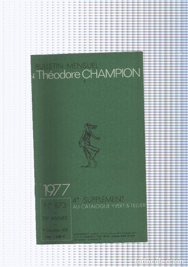 Postcards: Bulletin Mensuel Theodore Champion numero 873 de 1977 - NULL