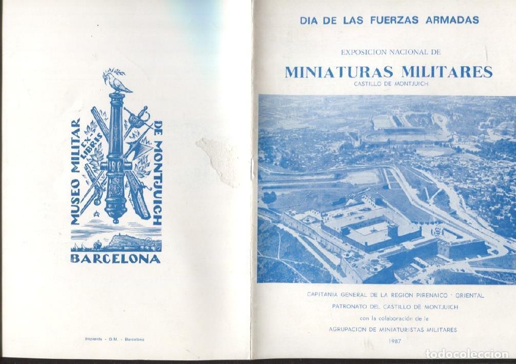 Postcards: Dia de las fuerzas armadas: exposicion nacional de miniaturas militares en el castillo de Montjuich