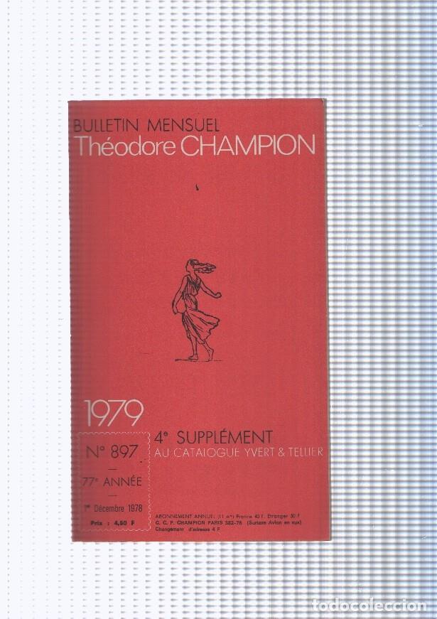 Postcards: Bulletin Mensuel Theodore Champion numero 897 de 1979 - NULL