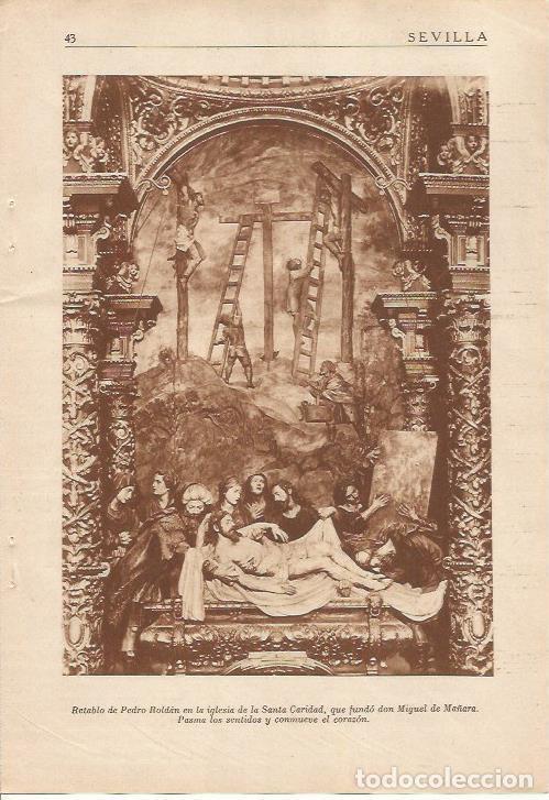 Postales: LAMINA 25079: Retablo de Pedro Roldan en Sevilla - J. Mu&ntilde;oz San Roman