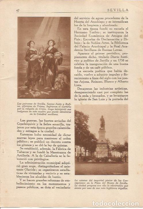 Postales: LAMINA 25081: Santas Justa y Rufina y estatua de las Concepciones en Sevilla - J. Mu&ntilde;oz San Roman