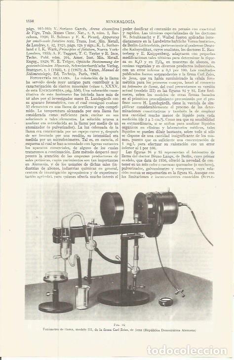 Postales: LAMINA ESPASA 36621: Fotometro de llama - Varios