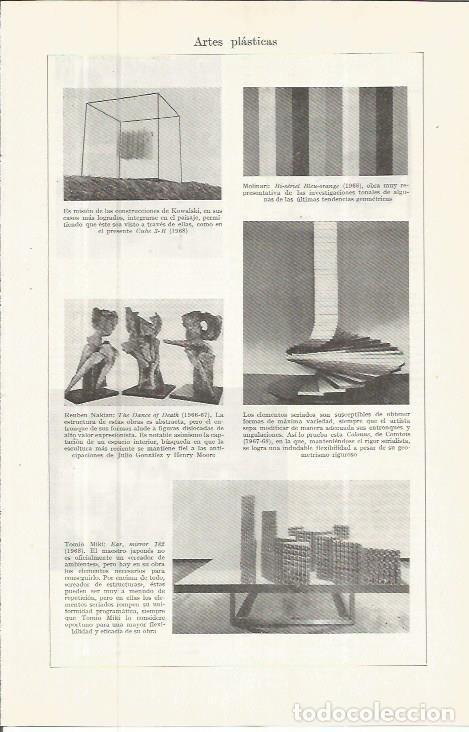 Postcards: LAMINA ESPASA 36706: Obras de Molinari, Kowalski, Nakian y Tomio Miki - Varios