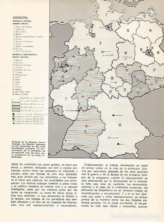 Cartoline: LAMINA 11025: Mapa de la Republica Federal Alemana y la Republica Democratica Alemana - Varios