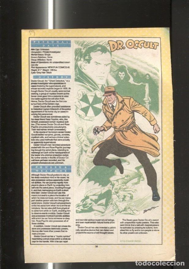 Postales: Ficha personaje DC Comics numero 059: Dr. Occult y Dr. Mid-Nite - VARIOS - Foto 1