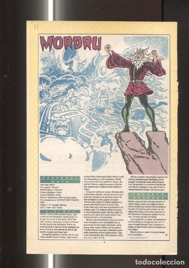 Cartes Postales: Ficha personaje DC Comics numero 011: Wordru y Monsieur Mallah - VARIOS