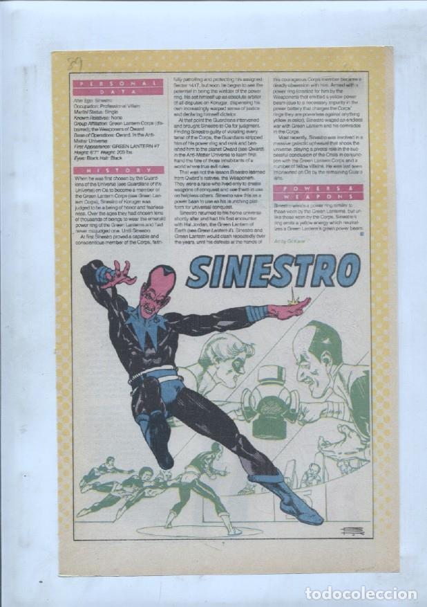 Postcards: Ficha personaje DC Comics numero 089: Sinestro y Sivana - VARIOS