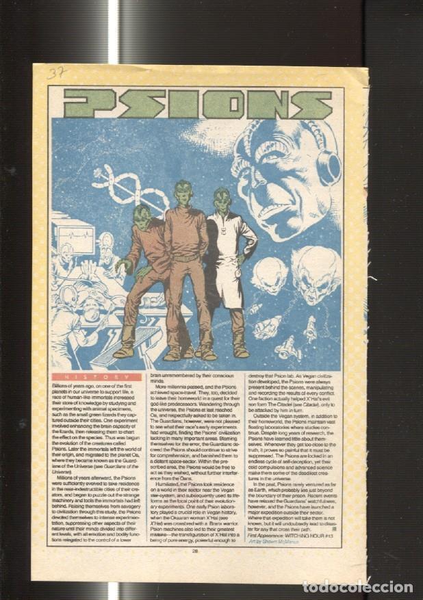 Postcards: Ficha personaje DC Comics numero 037: Psions y Psimon - VARIOS