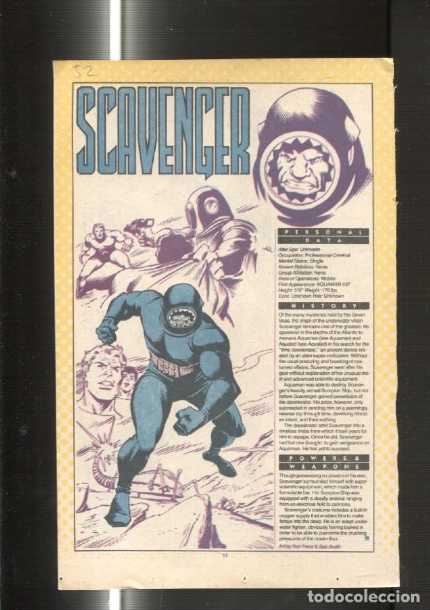 Postcards: Ficha personaje DC Comics numero 052: Scavenger y The Scaregrow - VARIOS