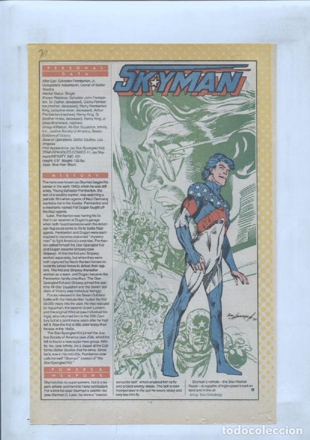 Postcards: Ficha personaje DC Comics numero 090: Skyman y Slam Bradley y Slipknot - VARIOS