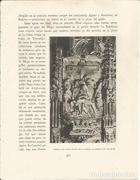 Postcards: LAMINA 25229: Detalle del altar mayor de la iglesia de Castello d'Empuries - Josep Pla