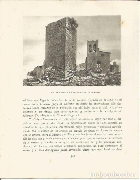 Postcards: LAMINA 25187: Iglesia y muralla de Pals - Josep Pla