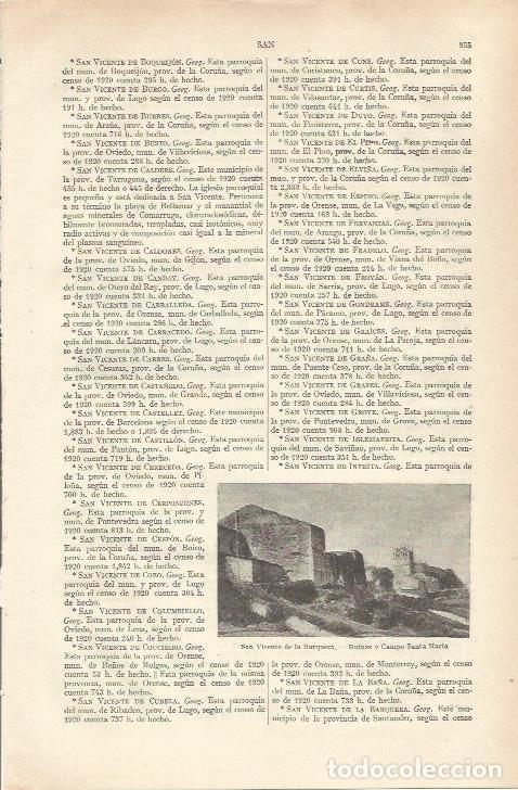 Postales: LAMINA ESPASA 37021: Ruinas y Campo Santa Maria en San Vicente de la Barquera, Cantabria - Varios