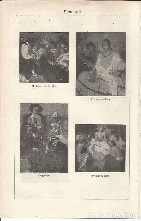 Postales: LAMINA ESPASA 37090: Nochebuena en la aldea, Gitanas granadinas, Campesinos y Juventud de Baco, por