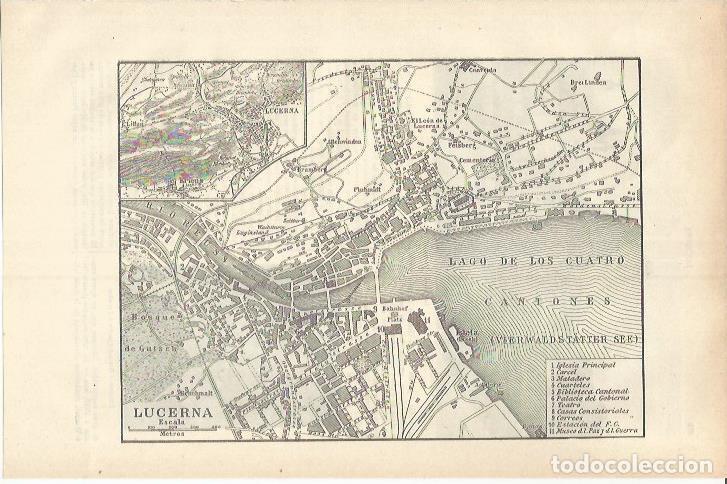 Postkarten: LAMINA ESPASA 37234: Plano de Lucerna, Suiza - Varios