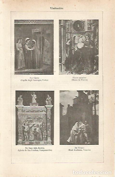 Postkarten: LAMINA ESPASA 30452: Visitacion por Giotto Della Robbia y Tiziano - Varios