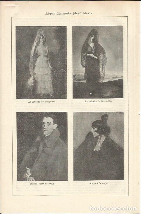 Postkarten: LAMINA ESPASA 37144: Obras por Jose Maria Lopez Mezquita - Varios