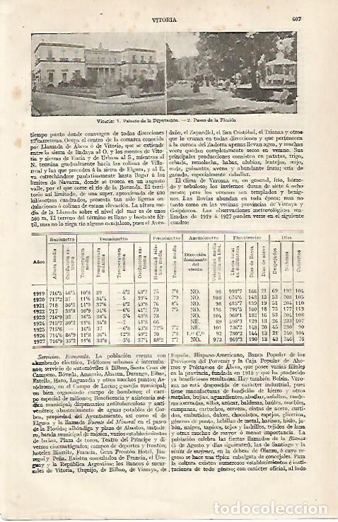 Cartes Postales: LAMINA ESPASA 30464: Diputacion y Paseo de la Florida en Vitoria - Varios