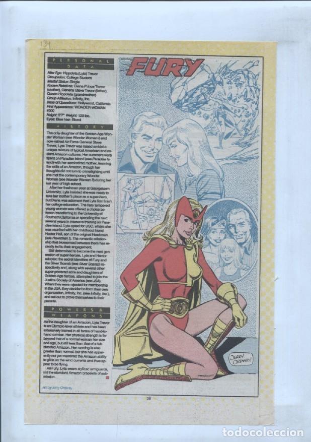 Cartes Postales: Ficha personaje DC Comics numero 134: Fury y Funky Flashman - VARIOS