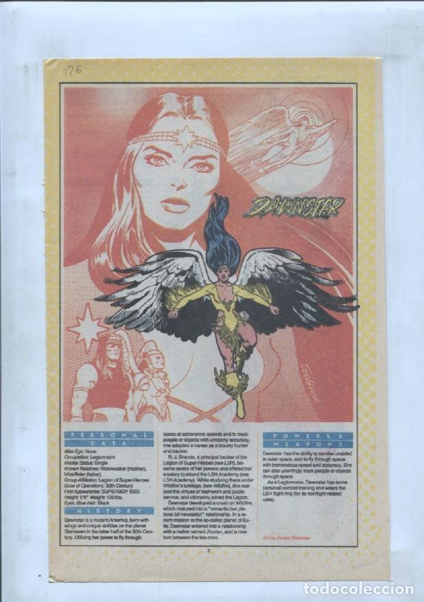 Cartes Postales: Ficha personaje DC Comics numero 126: Dawnstar y Deadman - VARIOS