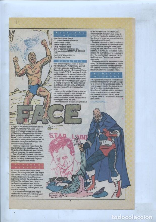 Cartes Postales: Ficha personaje DC Comics numero 111: Face y Clock King - VARIOS