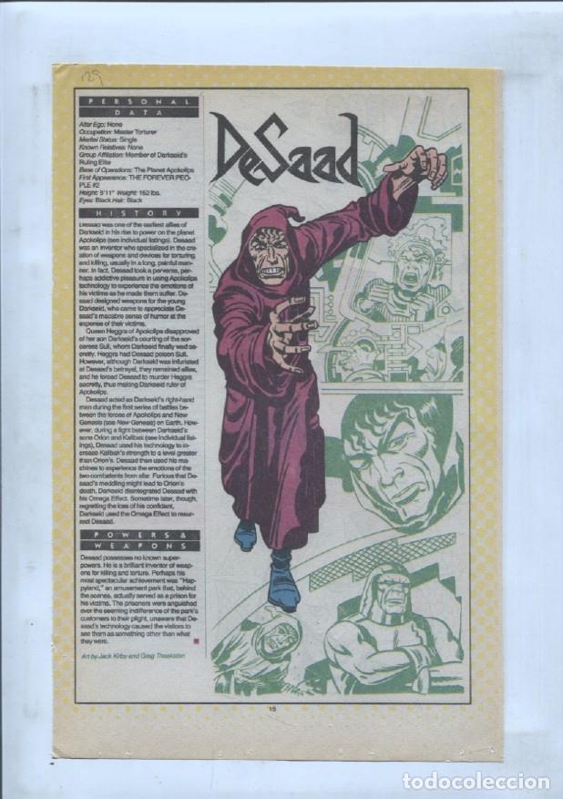 Postcards: Ficha personaje DC Comics numero 129: Desaad y Despero - VARIOS