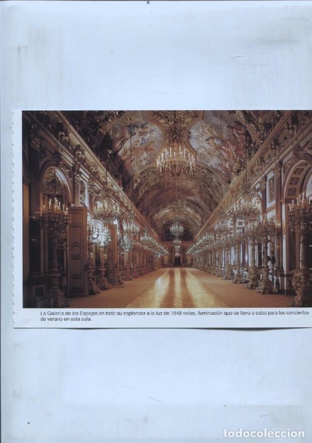 Postcards: lamina souvenir del palacio Herrenchiemsee: Galeria de los espejos y Ba&ntilde;o Oval - VARIOS