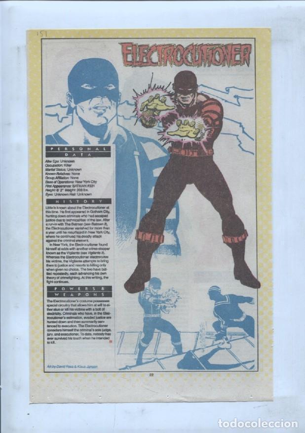 Postcards: Ficha personaje DC Comics numero 151: El diablo + Electrocutioner - VARIOS