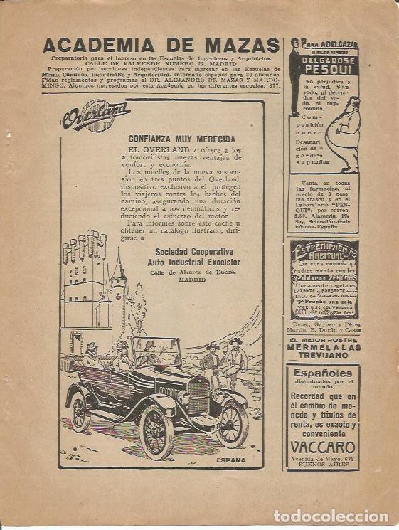 Cartes Postales: LAMINA 25718: Publicidad de Academia de Mazas y Overland - Varios