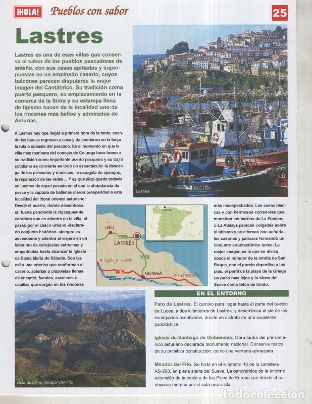 Cartes Postales: Guia HOLA de pueblos con sabor, ficha 25: Lastres - Varios