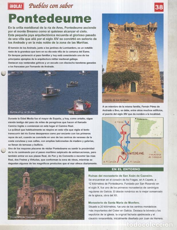 Postcards: Guia HOLA de pueblos con sabor, ficha 38: Pontedeume - Varios