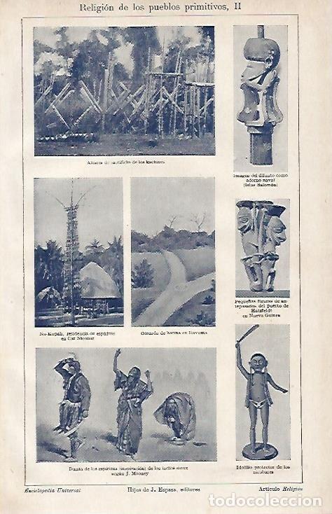 Postkarten: LAMINA ESPASA 991: Religion de los pueblos primitivos - Varios Autores