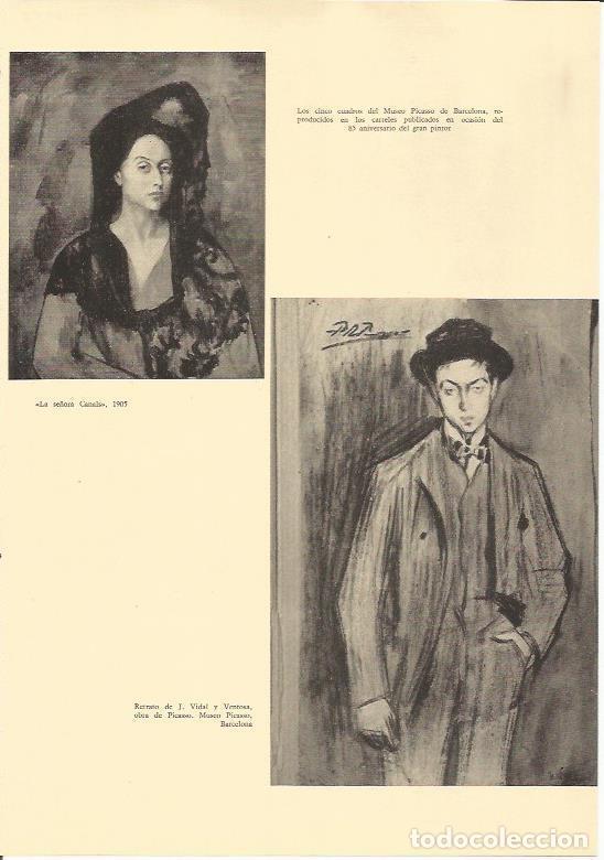 Postcards: LAMINA 25651: La se&ntilde;ora Canals y Retrato de J. Vidal y Ventosa, por Picasso - Varios
