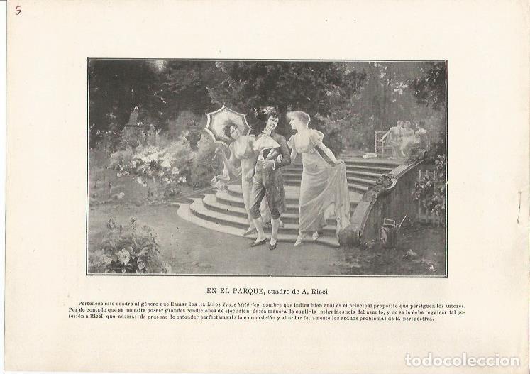 Postcards: LAMINA 25425: En el parque, por A. Ricci - Varios