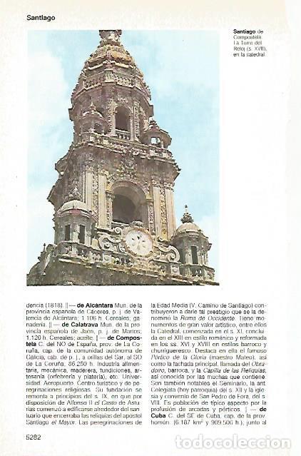 Postales: LAMINA 11449: Torre del Reloj en Santiago de Compostela - Varios