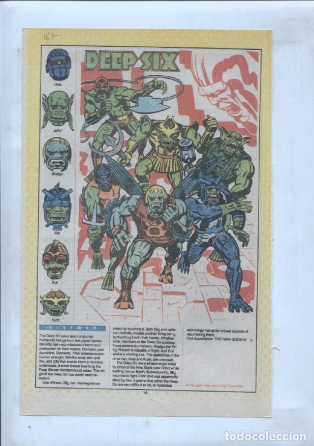 Postales: Ficha personaje DC Comics numero 167: Deep Six + Deadshot + Deathbolt - VARIOS