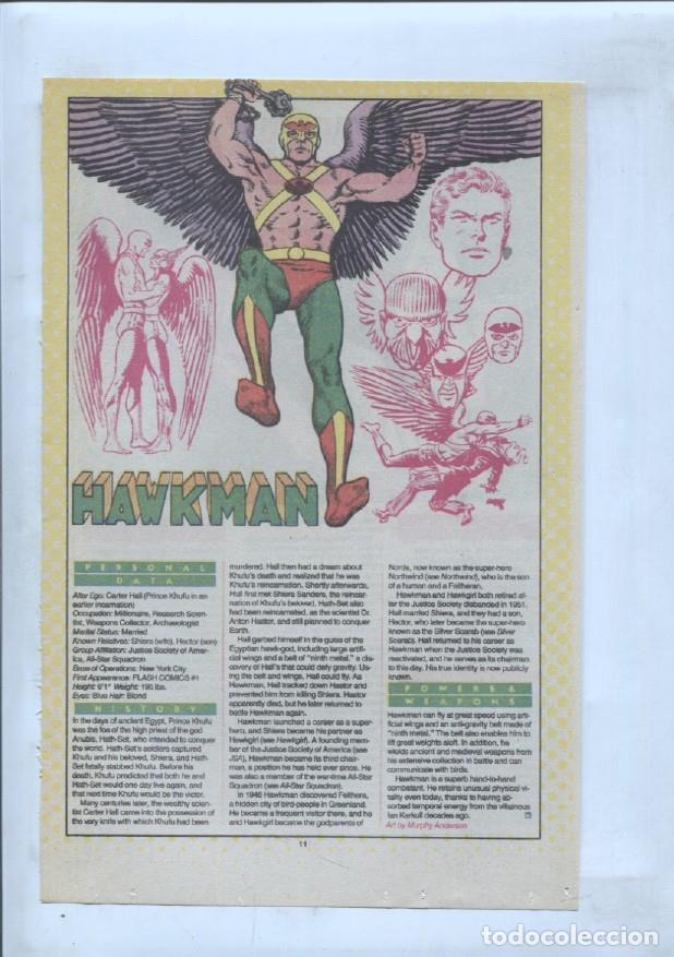 Postales: Ficha personaje DC Comics numero 182: Hawkman + Hawkman - VARIOS - Foto 2