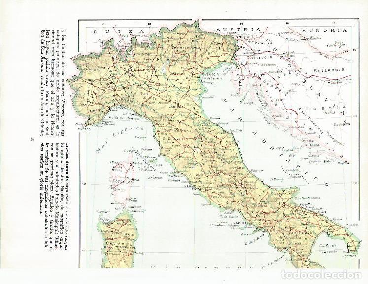 Postales: LAMINA 11496: Mapa de Italia - Varios