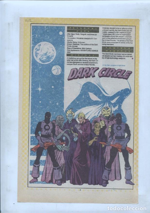 Postales: Ficha personaje DC Comics numero 202: Dark Circle + Daily Planet - VARIOS