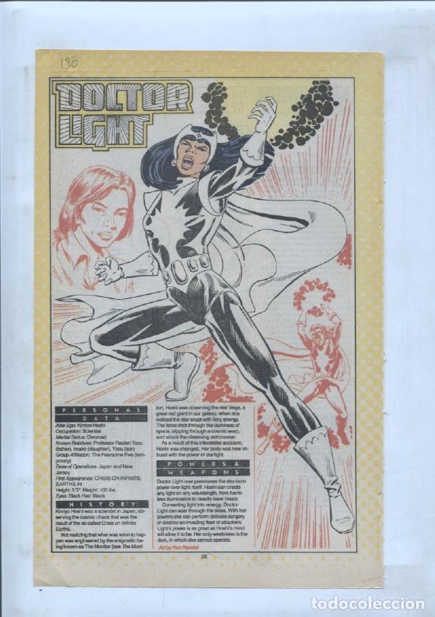 Postcards: Ficha personaje DC Comics numero 190: Doctgor Light + Doctor Light - VARIOS
