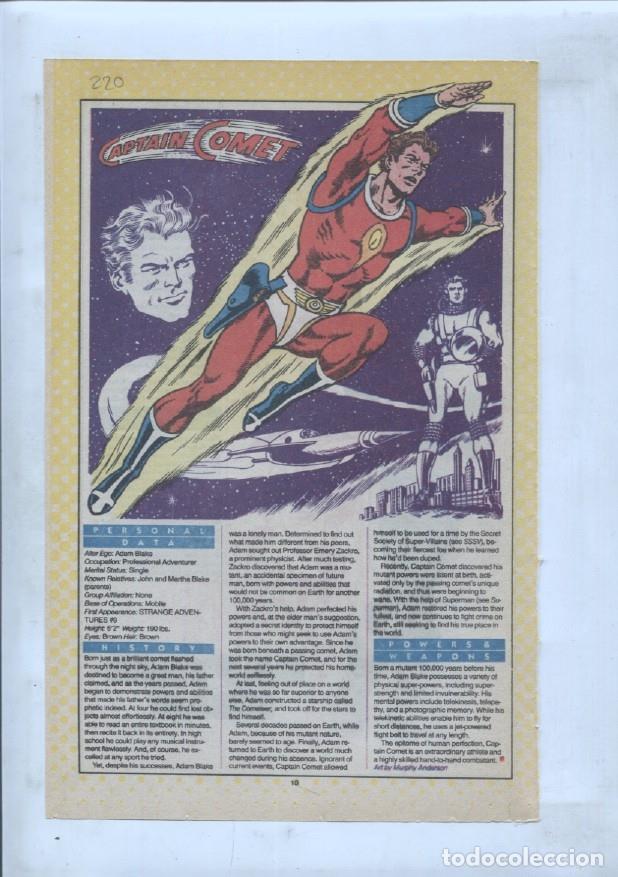 Postales: Ficha personaje DC Comics numero 220: Captain Comet + Captain Cold - VARIOS - Foto 1