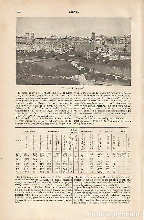 Postkarten: LAMINA ESPASA 2787: Vista general de Teruel - Varios Autores