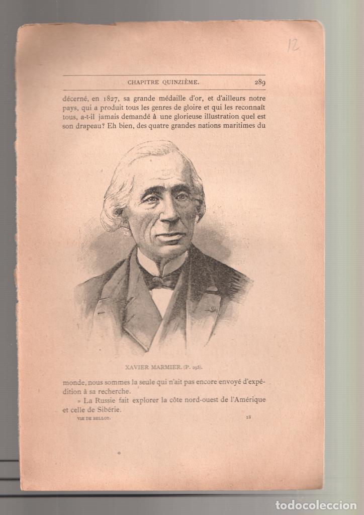 Postales: Hoja numero 12 con ilustracion de la obra J.Bellot: Xavier Marmier -