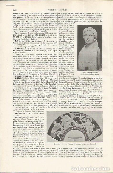 Cartoline: LAMINA ESPASA 37636: Gerion - Varios